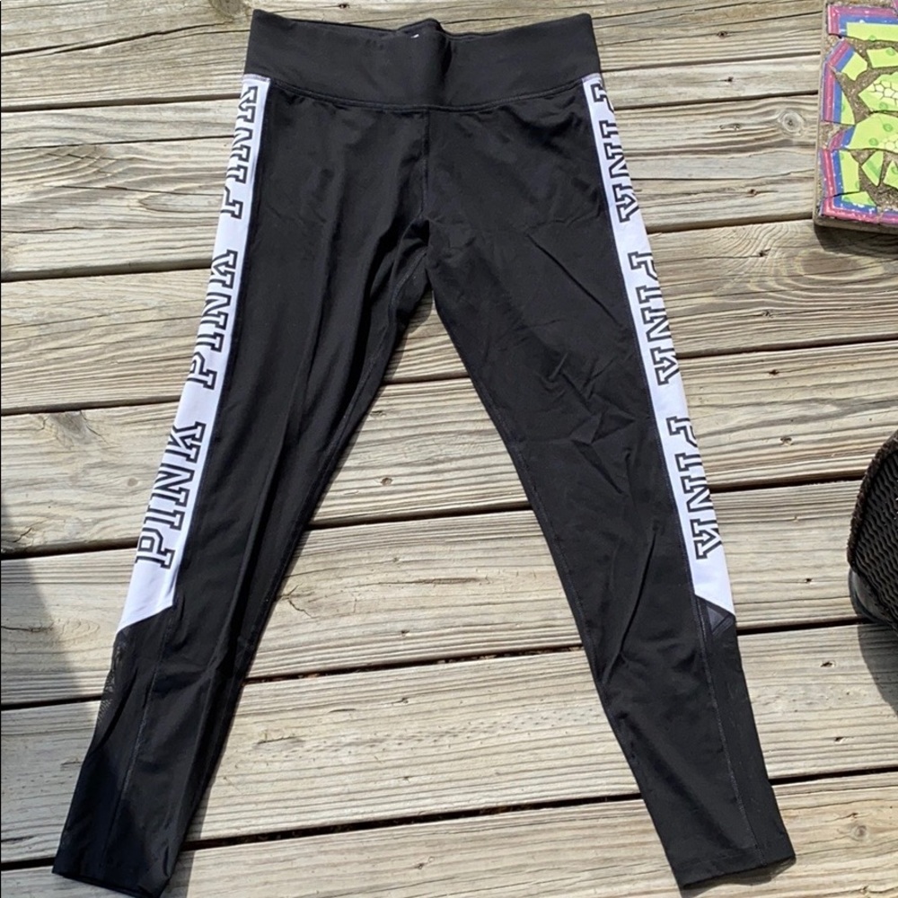 Black and White PINK Ultimate Yoga Leggings